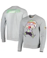 Men's and Women's Freeze Max Heather Gray Rugrats Chuckie Runaway Football Pullover Sweatshirt