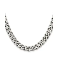 Chisel Stainless Steel 9.5mm Curb Chain Necklace