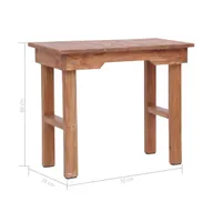 End Table 27.6"x13.8"x23.6" Solid Wood Mahogany