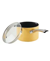 Farberware Style Aluminum Nonstick 3 Quart Cookware Straining Saucepan with Lid