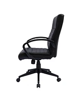 Boss Office Products 39.5-42.5" Vinyl Ribbed Back Task Chair