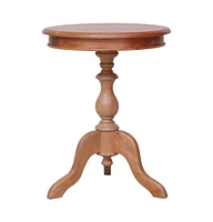 Side Table Natural 19.7"x19.7"x25.6" Solid Mahogany Wood