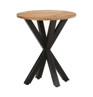 Side Table 18.9"x18.9"x22" Solid Acacia Wood