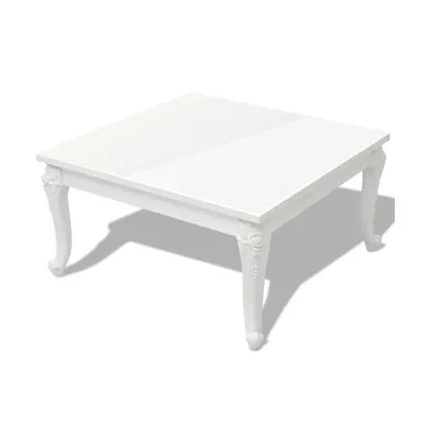 Coffee Table 31.5"x31.5"x16.5" High Gloss White