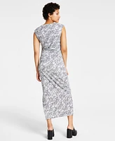 Bar Iii Women's Snakeskin-Print Midi Dress, Created for Macy's