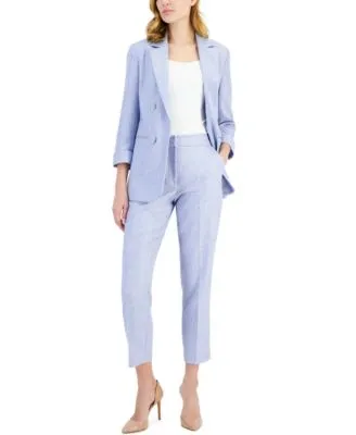 T Tahari Womens Double Breasted Blazer Slim Fit Ankle Pants