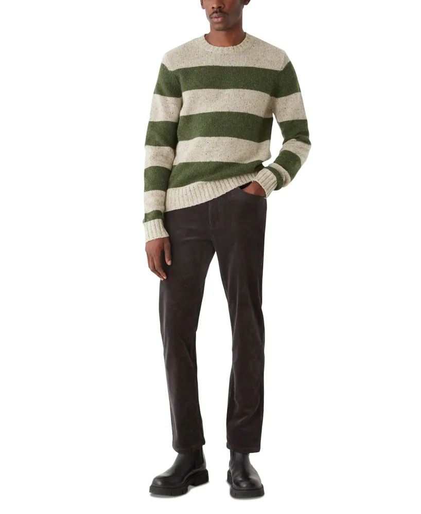 Frank And Oak Men's Striped Crewneck Long Sleeve Sweater