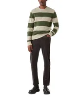 Frank And Oak Men's Striped Crewneck Long Sleeve Sweater