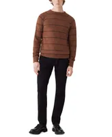 Frank And Oak Men's Striped Crewneck Long Sleeve Sweater