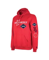 Men's New Era Red Philadelphia 76ers Big and Tall 2023/24 City Edition Jersey Pullover Hoodie