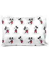 Saturday Park Disney Mickey Mouse Face Emotions 100% Organic Cotton Queen Sheet Set