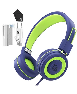 i37 Kids Headphones Children Girls Boys Teens Foldable Adjustable On Ear Headphones Navy