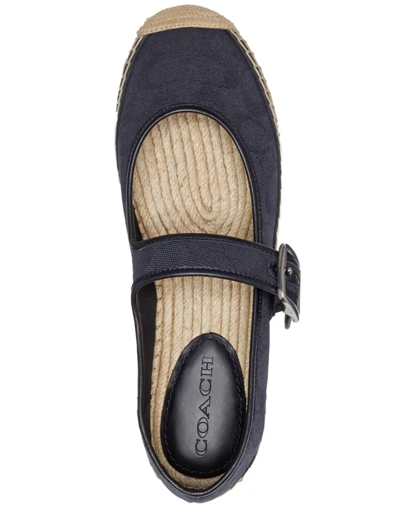 Coach Women's Courtney Mary Jane Signature "C" Espadrille Flats