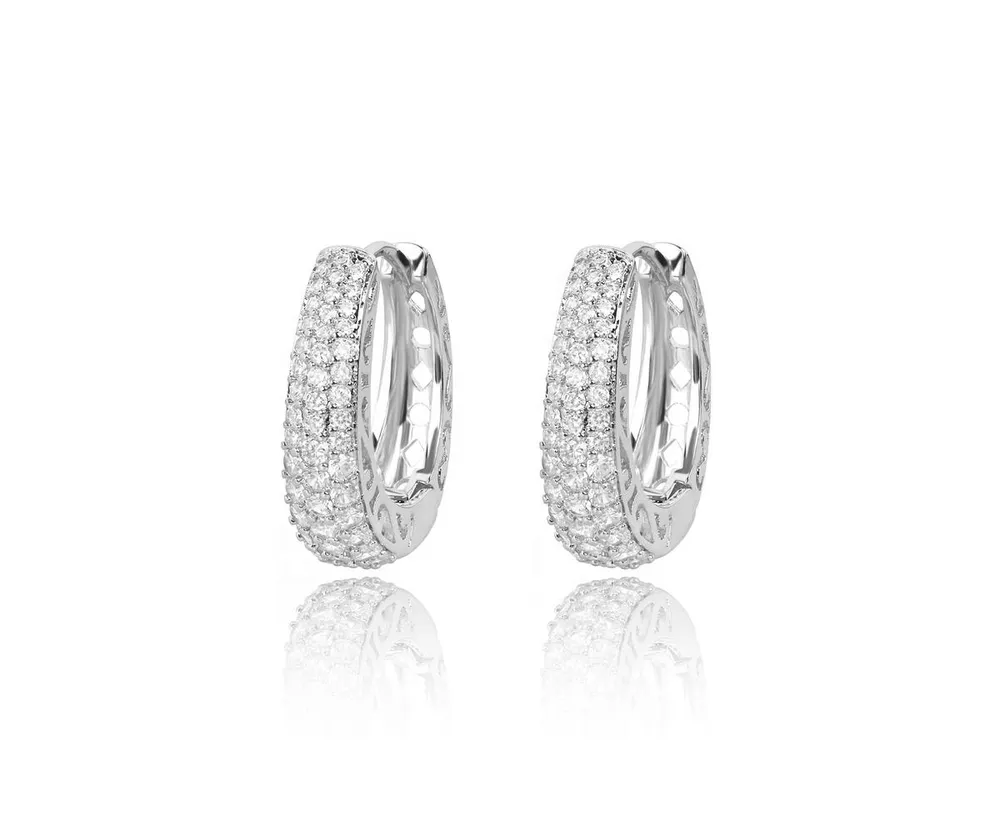 Hoop Earrings with Cubic Zirconia