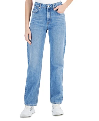 Hugo Women's Medium Wash Straight-Leg High-Rise Denim Jeans