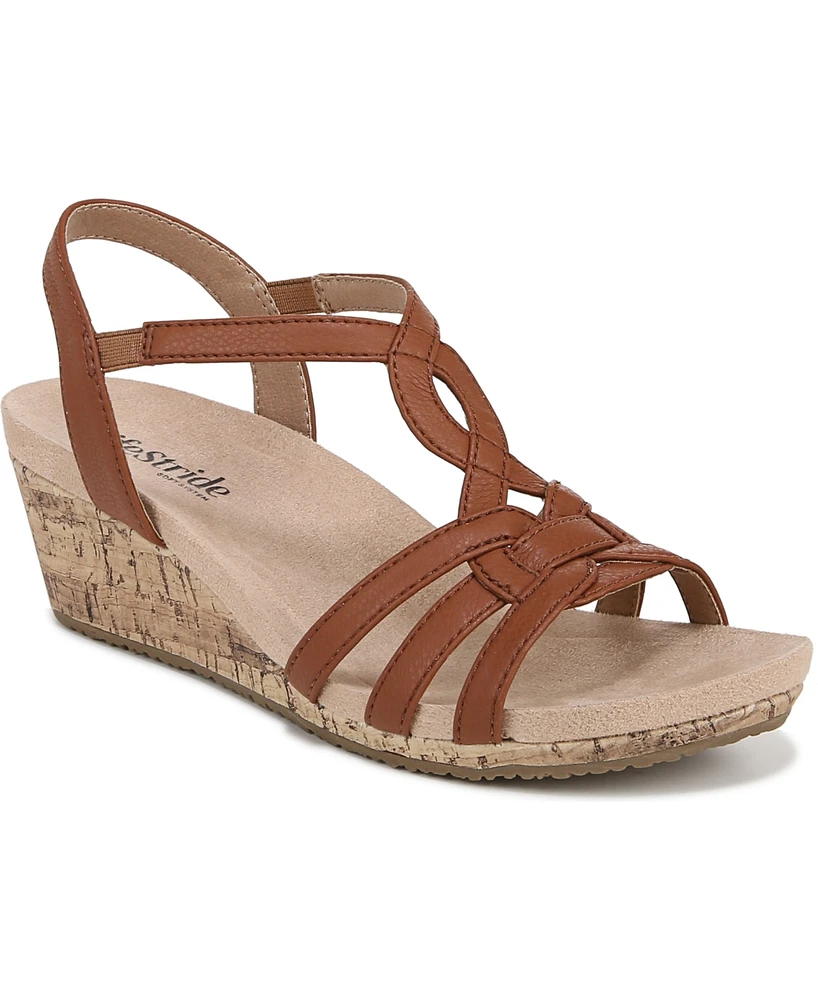 LifeStride Monaco 2 Strappy Wedge Sandals