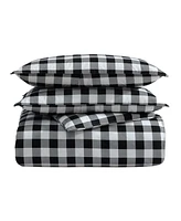 Eddie Bauer Mountain Plaid Cotton Reversible 3 Piece Comforter Set, King