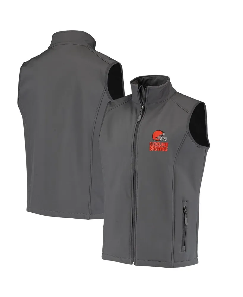 Men's Dunbrooke Charcoal Cleveland Browns Circle Archer Softshell Full-Zip Vest