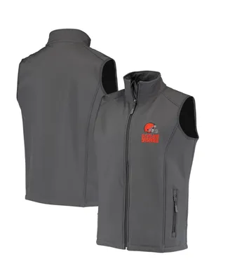 Men's Dunbrooke Charcoal Cleveland Browns Circle Archer Softshell Full-Zip Vest