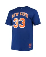 Men's Patrick Ewing Blue New York Knicks Big and Tall Hardwood Classics Name and Number T-shirt