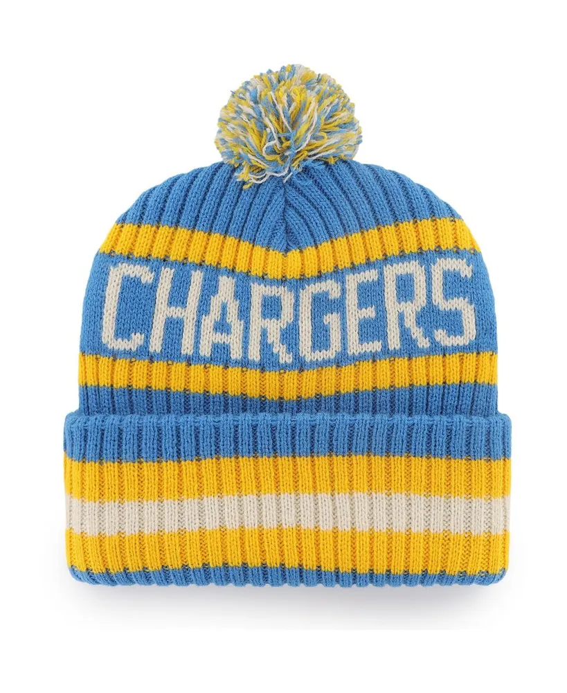 Men's '47 Brand Powder Blue Los Angeles Chargers Bering Cuffed Knit Hat with Pom