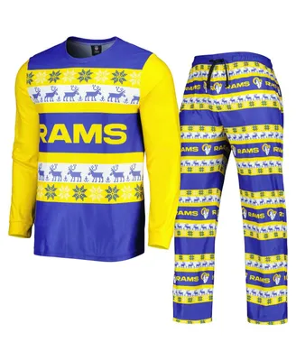 Men's Foco Royal Los Angeles Rams Team Ugly Pajama Set