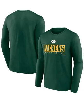 Men's Fanatics Green Green Bay Packers Big and Tall Wordmark Long Sleeve T-shirt