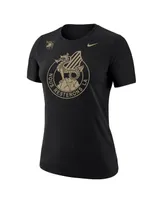 Women's Nike Black Army Knights 2023 Rivalry Collection Crest Core T-shirt