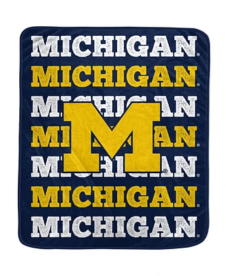 Pegasus Home Fashions Michigan Wolverines 60'' x 70'' Logo Wordmark Plush Blanket