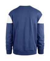 Men's '47 Brand Blue Distressed Denver Broncos Groundbreaker Onset Pullover Sweatshirt