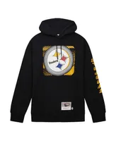 Men's Mitchell & Ness Black Pittsburgh Steelers Gridiron Classics Big Face 7.0 Pullover Hoodie