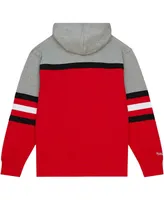 Men's Mitchell & Ness Red Georgia Bulldogs Head Coach Pullover Hoodie