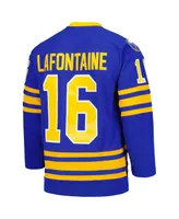 Men's Mitchell & Ness Pat LaFontaine Royal Buffalo Sabres Captain Patch 1992/93 Blue Line Player Jersey