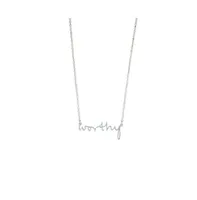 316L Absolute Affirmation Silver-Tone "Worthy" Necklace