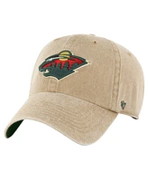 Men's '47 Brand Khaki Minnesota Wild Earldor Clean Up Adjustable Hat