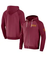 Men's Nfl x Darius Rucker Collection by Fanatics Burgundy Washington Commanders Raglan Full-Zip Hoodie