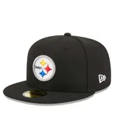 Men's New Era Black Pittsburgh Steelers Main Patch 59FIFTY Fitted Hat