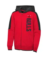 Preschool Boys and Girls Red Chicago Bulls Post-Up Full-Zip Hoodie