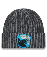 Men's New Era Black Carolina Panthers 2023 Salute To Service Cuffed Knit Hat