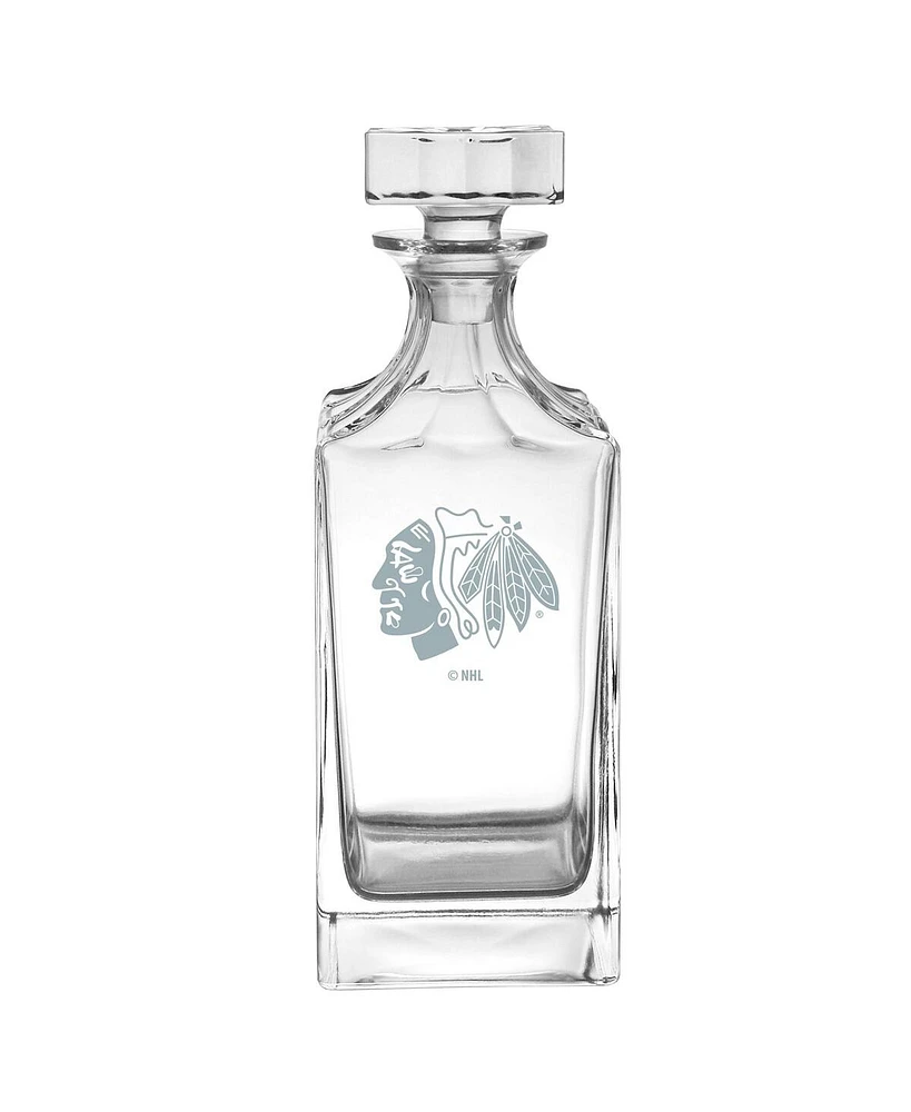 Chicago Blackhawks Etched Decanter