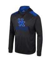 Men's Colosseum Black Kentucky Wildcats Warm Up Long Sleeve Hoodie T-shirt