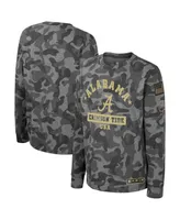 Big Boys Colosseum Camo Alabama Crimson Tide Oht Military-Inspired Appreciation Dark Star Long Sleeve T-shirt