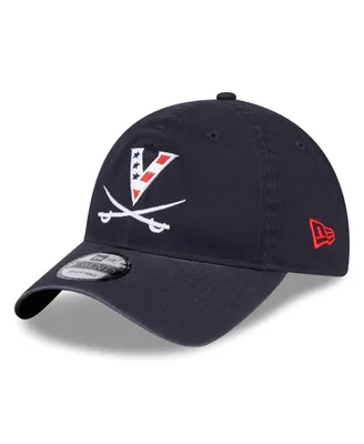 Men's New Era Navy Virginia Cavaliers Red, White & Hoo 9TWENTY Trucker Adjustable Hat