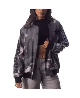 Men's and Women's The Wild Collective Gray Distressed Dallas Cowboys Camo Bomber Jacket