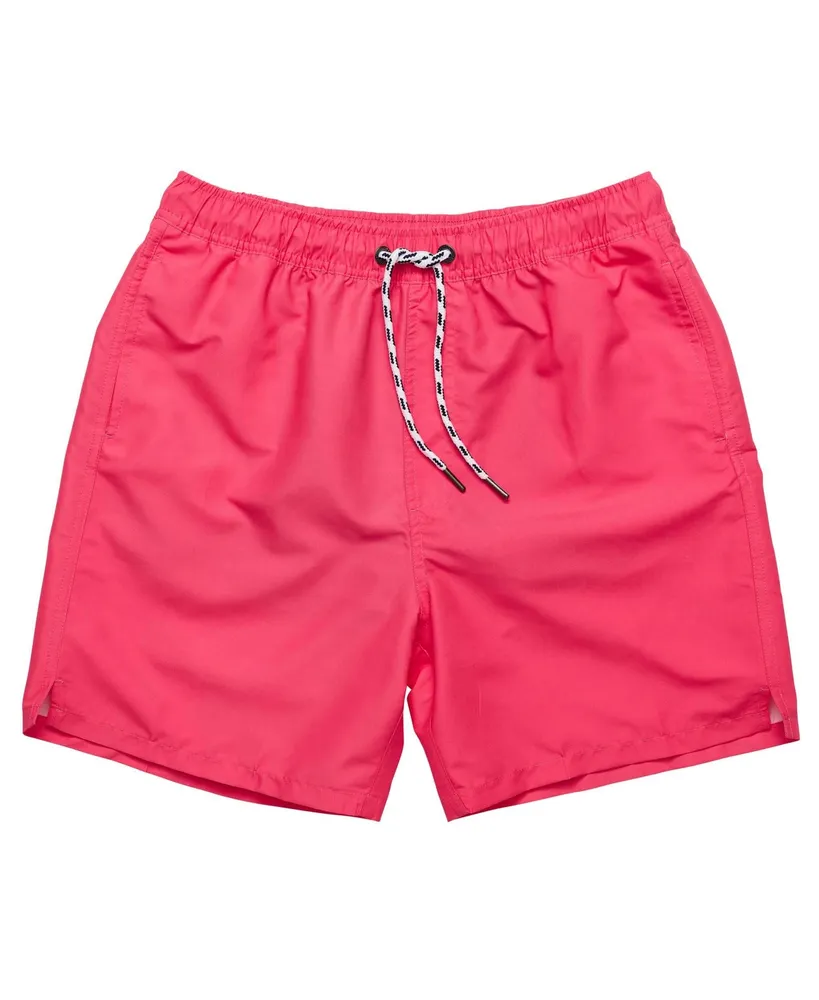 Men's Red Comfort Lined Swim Short