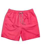 Men's Red Comfort Lined Swim Short