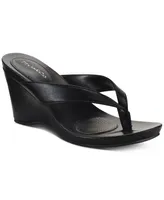 Style & Co Women's Chicklet Wedge Thong Sandals, Created for Macy's