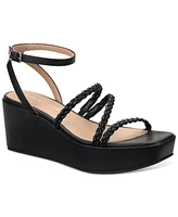 Sun + Stone Women's Alyssaa Strappy Platform Wedge Sandals