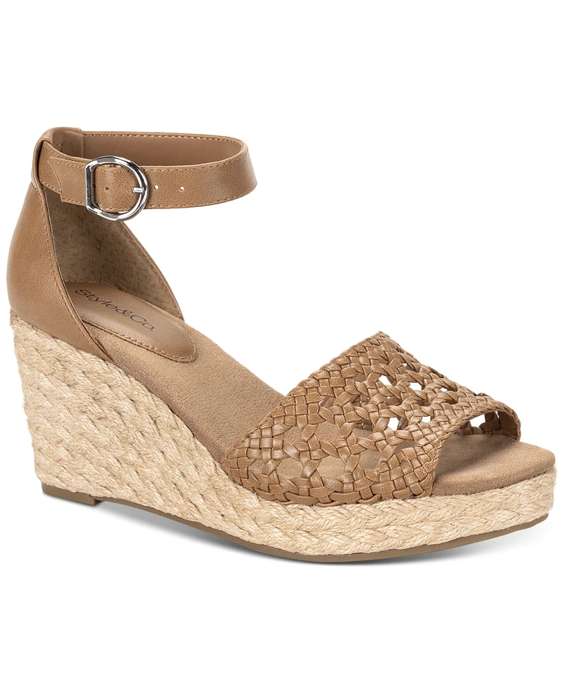 Style & Co Women's Sheryy Woven Espadrille Wedge Sandals, Created for Macy's