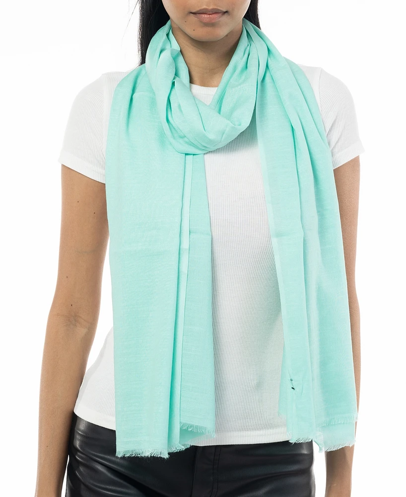 On 34th Women's Soft Sheen Fringe-Trim Scarf, Created for Macy's